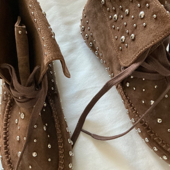 Real suede, studded moccasin - Picture 4 of 6